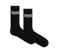 Lonsdale Gilbert Unisex Sports Socks, Pack of 6, Black/White, 39-42