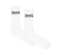 Lonsdale Gilbert Unisex Sports Socks, Pack of 6, White/Black, 39-42