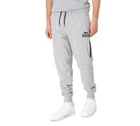 Lonsdale Grinstead Men's Jogging Bottoms, Regular Fit, Marl Grey/Black, XL