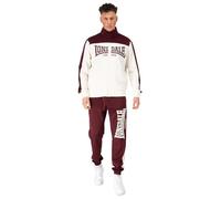 Lonsdale HOLMBURY Men's Regular Fit Tracksuit, Oxblood/Ecru, XL, Oxblood/Ecru, XL