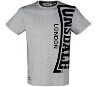 Lonsdale Men's Holyrood T-Shirt, Marl Grey/Black, M