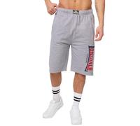 Lonsdale Men's Logo Jam Shorts, Marl Grey, 4XL