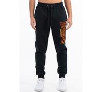 Lonsdale Men's Blackley Joggers, Black/Oxblood/Yellow, L