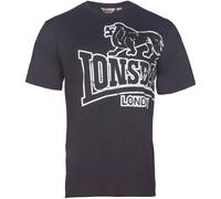 Lonsdale Men's Langsett - Short Sleeve T-Shirt- Black (schwarz), X-Large (Manufacturer size: XL)