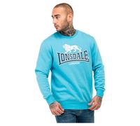 Lonsdale LAWINS Men's Crew Neck Sweatshirt, Regular Fit, Blue/White/Navy, XL, Blue/White/Navy