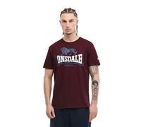 Lonsdale Lion Two Tone Men's Regular Fit T-Shirt, Oxblood/Navy/White, L