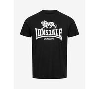 Lonsdale Logo Short Sleeve T-shirt Black White - XL