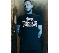Lonsdale Men's Logo Regular Fit T-Shirt - Black, X-Large