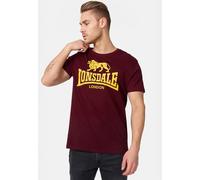 Lonsdale London Men's Logo Regular Fit T-Shirt - Vintage Oxblood, Small