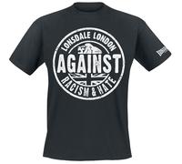 Lonsdale Men's Racism Regular Fit T-Shirt-Black, Medium