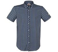 Lonsdale London Brixworth Men's Slim Fit Short-Sleeve Shirt, Mens, Men's Slim Fit Short-Sleeved Shirt, 113711, Blue/White/Black, M