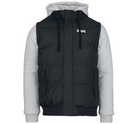 Lonsdale London Dowpot Varsity Jacket black mottled grey M