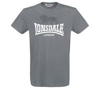 Lonsdale London Men's Gargrave T-Shirt, Mens, T-Shirt, 113803, Marl Stone, XXL