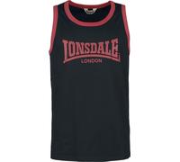 Lonsdale Men's Knockan Leisure T-Shirts, Black/red, L