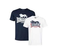 Lonsdale London Loscoe Men's T-Shirts Pack of 2 - White - L