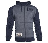 Lonsdale London Men's SLOUGH Hooded Sweatjacket, Navy, XXL