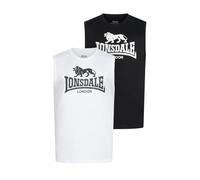 Lonsdale Male-Adult Rolleston Sleeveless tee, Black/White, M