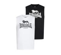 Lonsdale Male-Adult Rolleston Sleeveless tee, Black/White, XL