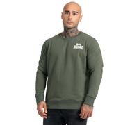 Lonsdale Men Sweatshirt Longridge, Color:Olive/White, Size:L