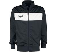Lonsdale Men Track Jacket Alnwick, Color:Black/White, Size:M