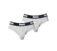 Lonsdale Mens 2Pk Brief Underwear Briefs Elasticated Waist Grey M