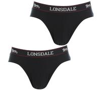 Lonsdale Mens 2Pk Brief Underwear Briefs Elasticated Waist Navy M