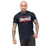 Lonsdale Men's Aldingham T-Shirt, Dark Navy/Red/White, L