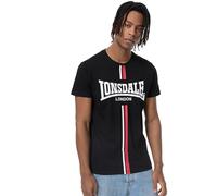 Lonsdale Men's Altandhu Leisure T-Shirts, Black/White/Red, M
