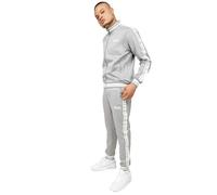 Lonsdale Men's Ashwell Tracksuit, Grey/White, S