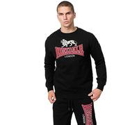Lonsdale Men's avalwins Sweatshirt, Black/Red/Grey, XXXL