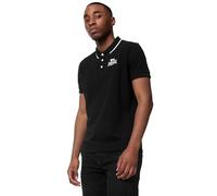 Lonsdale Men's Ballygalley Polo Shirt, Black/White, S