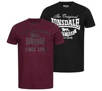 Lonsdale Men's Bangor Double Pack T-Shirt
