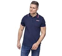 Lonsdale Men's Berny Polo Shirt, Blue/Red/White, S