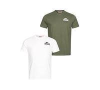 Lonsdale Men's Blairmore T-Shirt, Green/White, 5XL