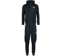 Lonsdale Men's Bulough Tracksuit, Black/White, 3XL