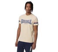 Lonsdale Men's Creich Leisure T-Shirts, Sand/Navy/Red, XL