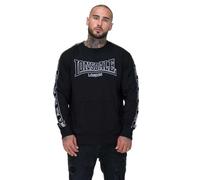 Lonsdale Men's Crew Neck Sweatshirt, Regular Fit, Kirklinton, Black/White, XXL
