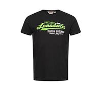 Lonsdale Men's Croxton T-Shirt, Black/neon Green, L