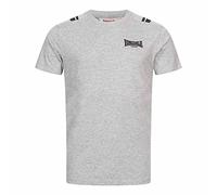 Lonsdale Men's Culrain Leisure T-Shirts, Marl Grey/Black, XL