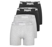 Lonsdale Men's East Challow Boxer Shorts, Black/Marl Grey, XL