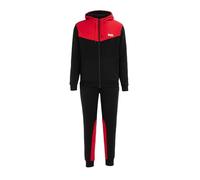 Lonsdale Mens Fleece Tracksuit Black/red L