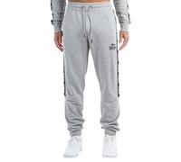 Lonsdale Men's Grutness Jogging Bottoms, Marl Grey/Black/White, S
