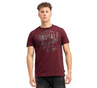 Lonsdale Men's Harehills T-Shirt, Oxblood/Black, M