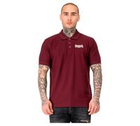 Lonsdale Men's Lingholme Polo Shirt, Black/Oxblood, 3XL