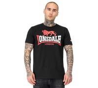 Lonsdale Men's Lion Two Tone T-Shirt, Black/red/White, L