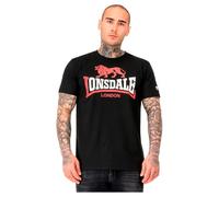 Lonsdale Men's Lion Two Tone T-Shirt, Black/red/White, S