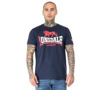 Lonsdale Men's Lion Two Tone T-Shirt, Navy/Red/White, XL