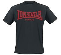 Lonsdale Men's Ll008 One Tone T-Shirt Black/Red