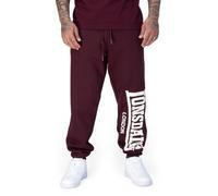 Lonsdale Men's Logo Jogging Bottoms Large Regular Fit, Oxblood/Ecru, 4XL