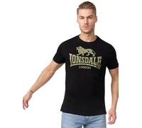 Lonsdale Men's Logo T-Shirt, Black/Olive, 5XL